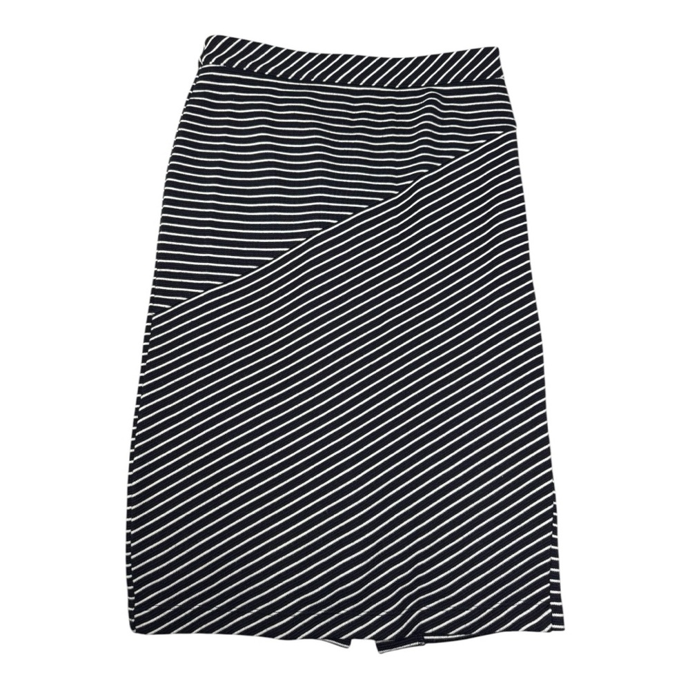 Banana Republic Navy & White Stripe Knit Stretch Pencil Skirt Size 2